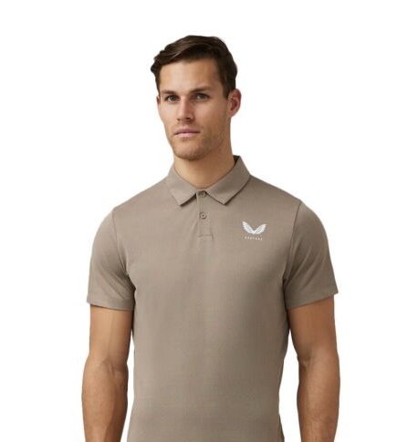 Castore aerotek polo shirt - CLAY